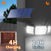 Lampade da parete solari impermeabili per esterni con sensore di movimento 270&deg; grandangolare 1200LM 